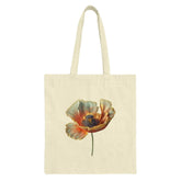Poppy Flower Tote Bag, Floral Design, Botanical Art Bag, Aesthetic Bag, Gift for Her, Everyday Bag, Cute Bag, Shopping Bag - Tawshia